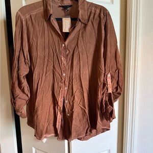 Jane and Delancey NWTWomens Brown Casual Shirt